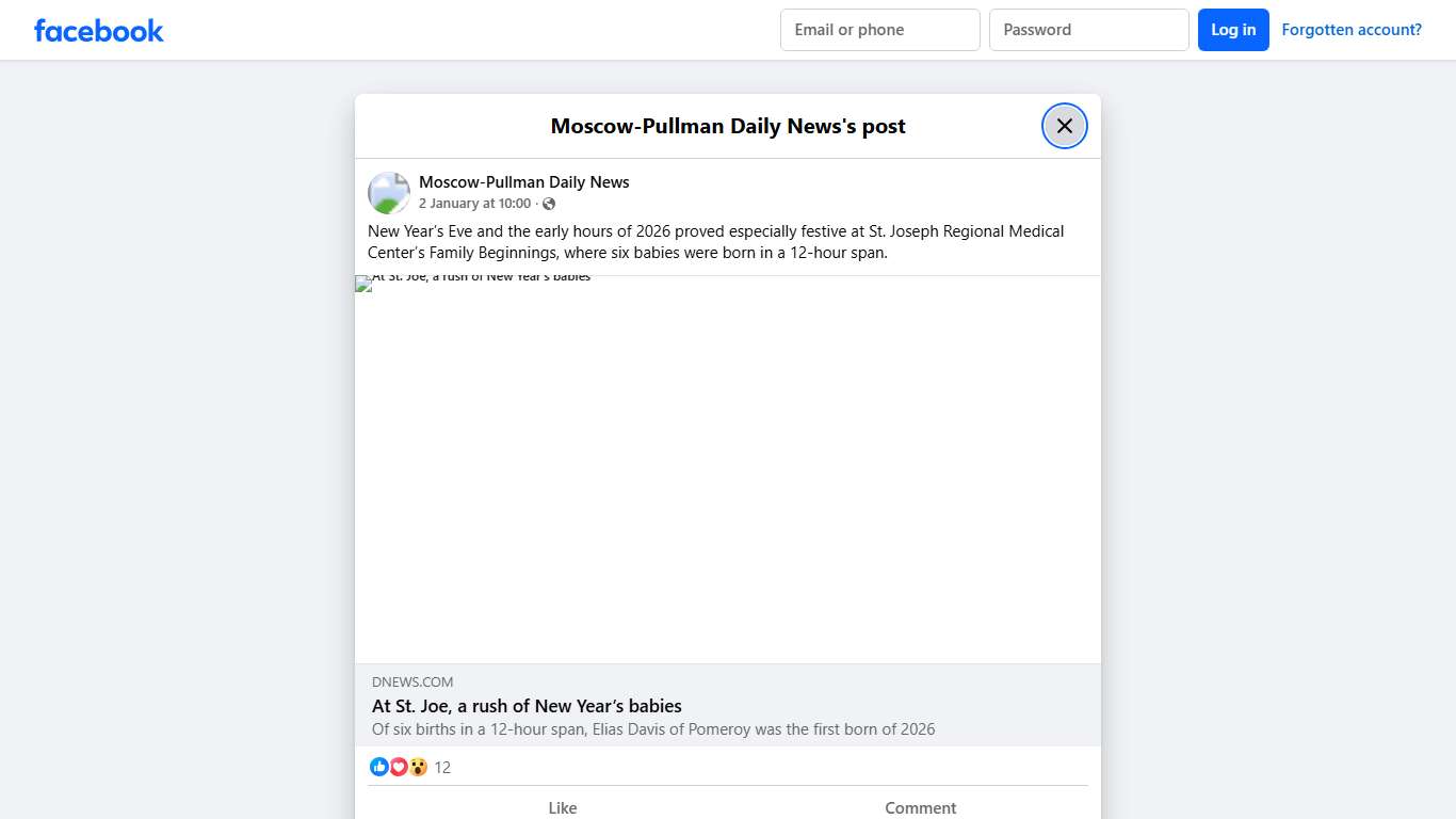 New Year’s Eve and the early... - Moscow-Pullman Daily News Facebook